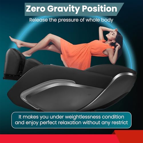 PayLessHere Zero Gravity Massage Chair with Heating, Bluetooth, Foot Roller, and Air Massage System Black