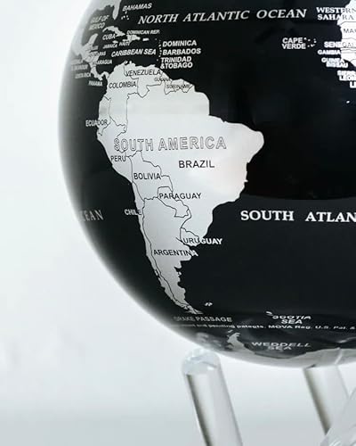 MOVA 8.5" Silver and Black Metallic Globe Silver/Black