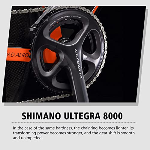 SAVADECK Carbon Road Bike 700C Carbon Frame Racing Bicycle with R8000 22 Speed GroupSet, 25C Tire (Black 54cm)