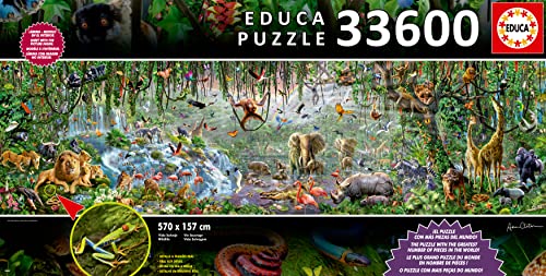 Intome Educa 33,600 Piece Wildlife Puzzle with Wheeled Wooden Carry Case