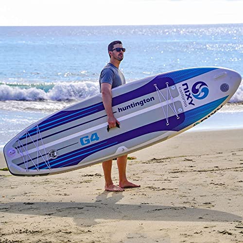 NIXY Huntington Inflatable SUP 9'6" x 32” x 6” Lightweight Stand Up Paddleboard Blue