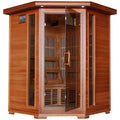 Blue Wave Radiant Saunas BSA1312 3-Person Cedar Corner Infrared Sauna