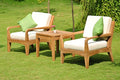 WholesaleTeakFurniture Noida Grade-A Teak Wood Lounge 3pc Chair Set
