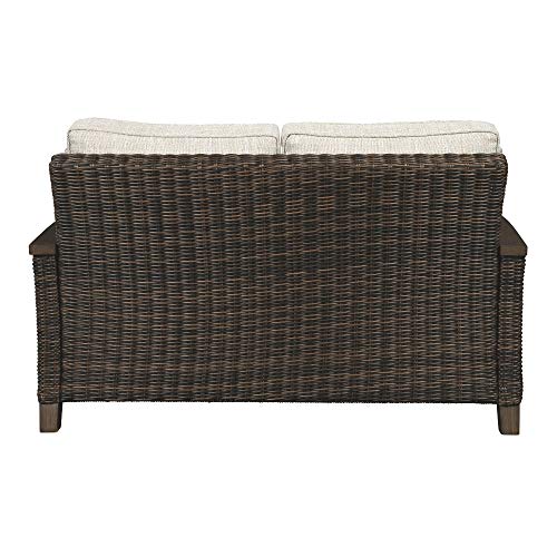 Signature Design by Ashley Paradise Trail Outdoor Loveseat Medium Brown