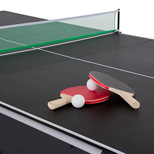 Triumph Sports 3-in-1 7' Rotating Swivel Multigame Table Black