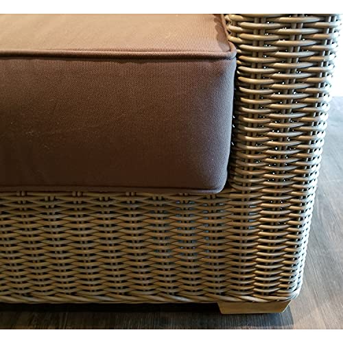 Padma's Plantation Nautilus Outdoor Loveseat Brown