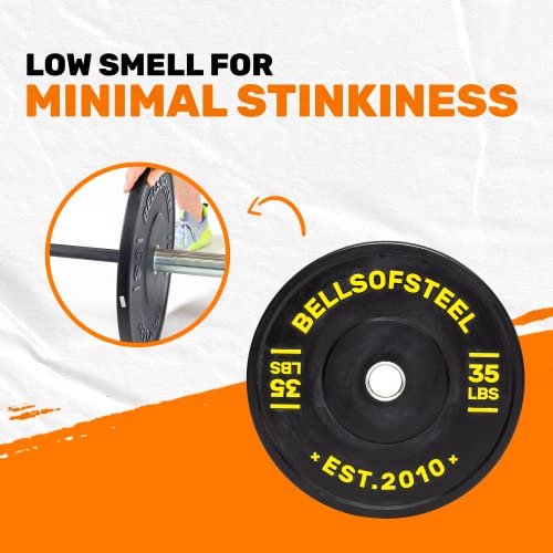 Bells of Steel Dead Bounce Conflict Bumper Plates - Commercial and Home Gym - 260 lb Olympic Weight Set