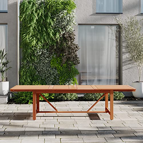 Amazonia Brampton 13-Piece Rectangular Extendable Dining Set Brown