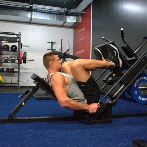 Gronk Fitness Leg Press Hack Squat Machine Adjustable Black