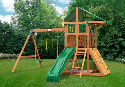 Gorilla Playsets Avalon Treehouse Wooden Swing Set Cedar
