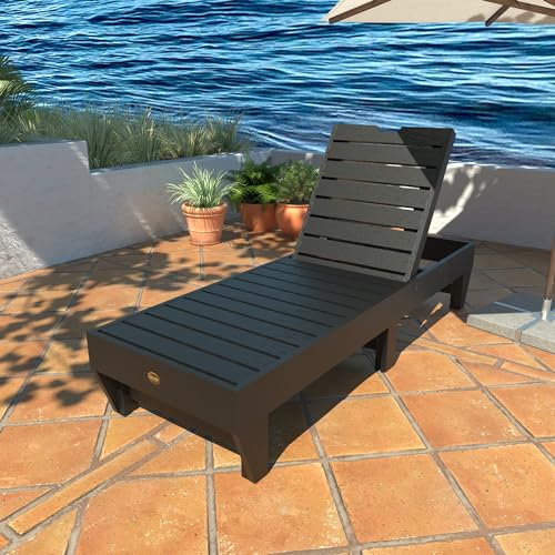 Sequoia Professional Commercial Grade Pinehurst Chaise Lounge Black