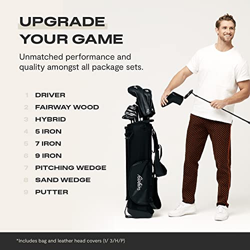 Robin Golf The Essentials 9-Club Men's Set Left-Handed Matte Black