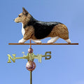 Corgi Hand Carved & Painted Weathervane Sable Pembroke 32 Inch