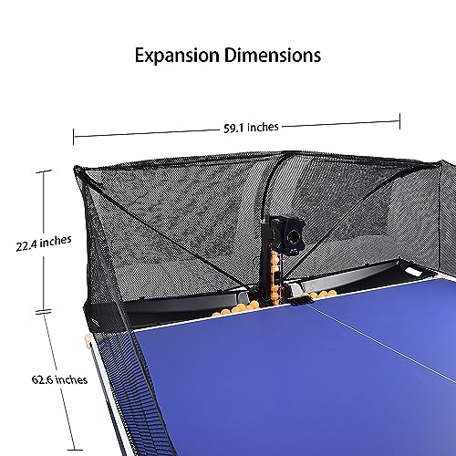 WAYMARK S6-PRO Table Tennis Robot Trainer with Net & 100 Balls Black