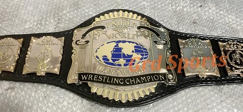 Grd Sports CNC HD USWA Unified World Heavyweight Wrestling Championship Belt Dual Gold Plated
