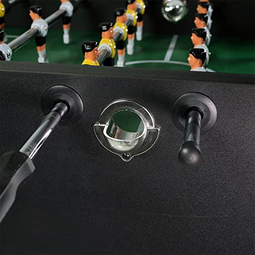 Sunnydaze 55-Inch Foosball Table Chrome Plated Steel Rods - Black