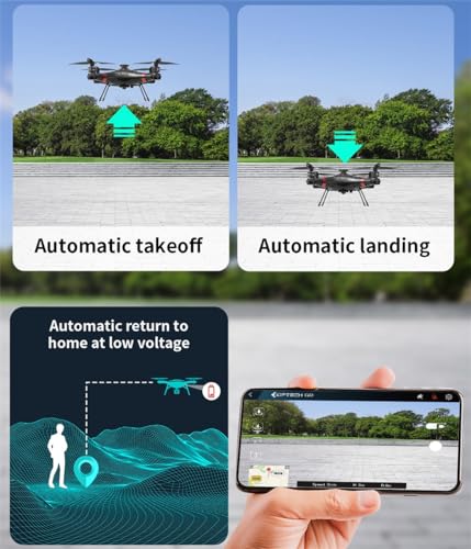 Camoro Fishing Drone 3KG Payload Triblade FPV 4K Camera Black