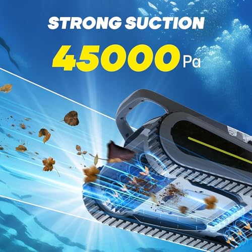Miuedo Seauto Cordless Robotic Pool Cleaner Grey Black