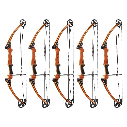 GENESIS Archery Original Adjustable Left-Handed Compound Bow for Beginners and Experts Orange (5 Pack)