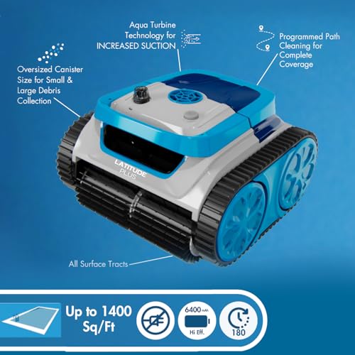 Inopool Latitude Plus Cordless Pool Vacuum 180-Min Sensor-Driven Blue