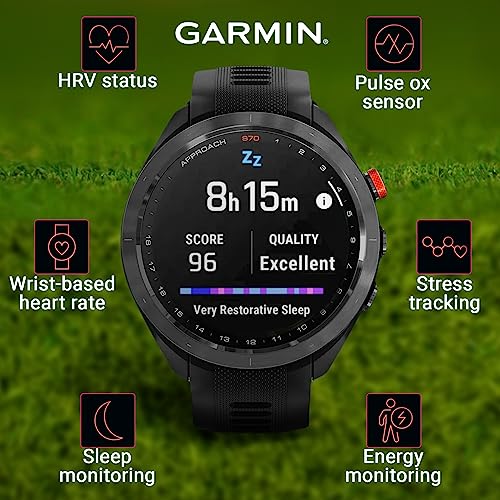 Wearable4U Garmin Approach S70 Golf Smartwatch Black + E-bank