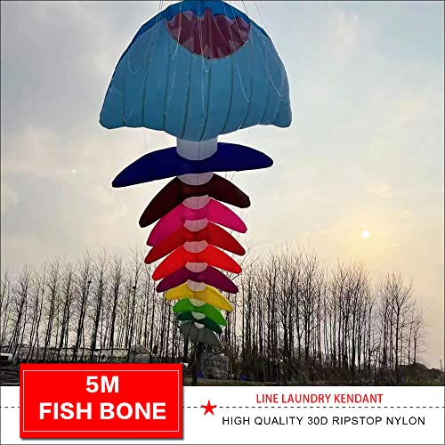 TiffyDance 10m 3D Soft Inflatable Fish Bone Kite Windsock