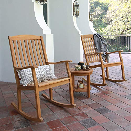 Cambridge Casual Plantation Teak Arie Rocking Chair Chat Set/Natural Teak