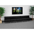BizChair 5-Piece Black LeatherSoft Lounge Set