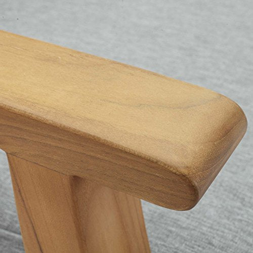 Modway Marina Premium Grade A Teak Wood Outdoor Patio Loveseat Natural Gray