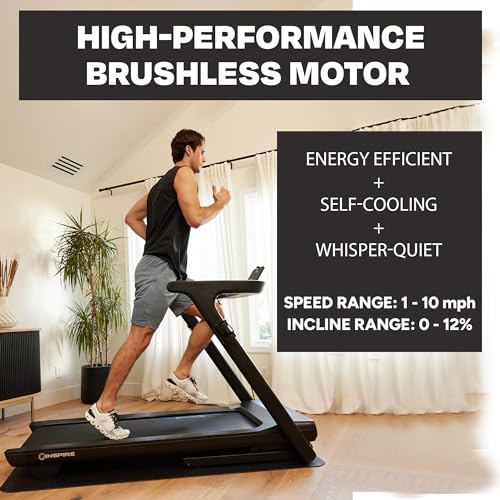 Inspire Fitness Foldable Treadmill with Incline LED Touchscreen