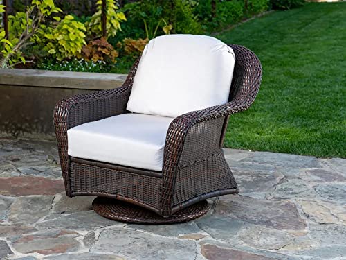 Tortuga Outdoor Sea Pines Swivel Rocking Dining Chair Java