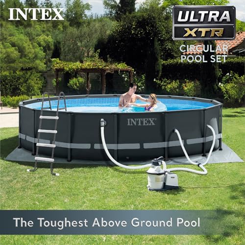 Intex Ultra XTR Frame 14' x 42" Round Above Ground Swimming Pool Set Blue
