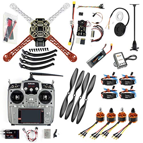 QWinOut DIY FPV Drone Quadcopter Kit with PX4 Flight Control & AT10 Transmitter