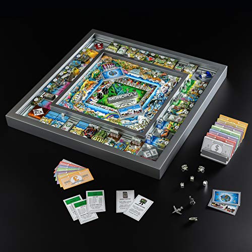 WS Game Company Monopoly World Silver Edition by Charles Fazzino Multicolor