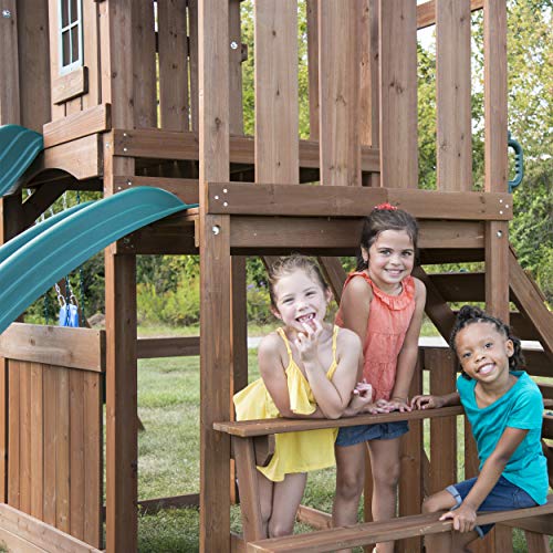 Swing-N-Slide Knightsbridge Deluxe Wooden Swing Set Wood