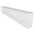 Festnight Gabion Wall Basket with Cover Outdoor Decoration 19.7" x 1.6" x 3.3" 11
