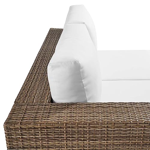 Modway Convene Love Seat Cappuccino White