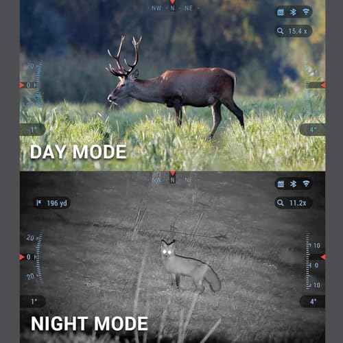 Certified Brands ATN BinoX 4K 4-16X Smart Day/Night Binoculars with Laser Range Finder Black