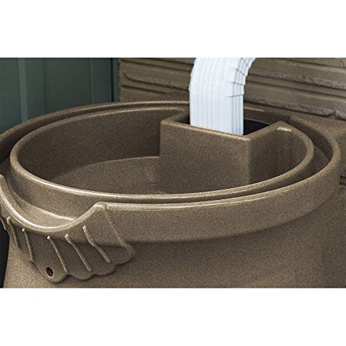 Good Ideas Rain Wizard 50 Gallon Rain Barrel with Planter Space and 2 Brass Spigots Sandstone (4 Pack)