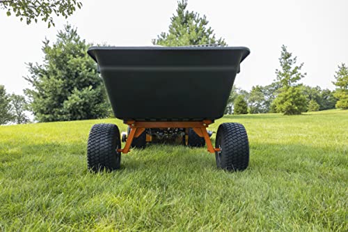 Agri-Fab 1,000 lb Tow Behind Poly Dump Cart Black/Orange