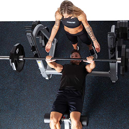 Fitness First Decline Bench Press with Olympic Weight Plate Storage Silver