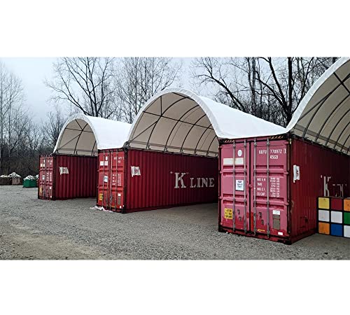 Mytee Products 20' x 40' Shipping Container Canopy Shelter White