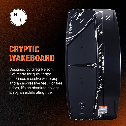 Hyperlite Cryptic Wakeboard Package with Remix Bindings Black 138cm (7-10.5)