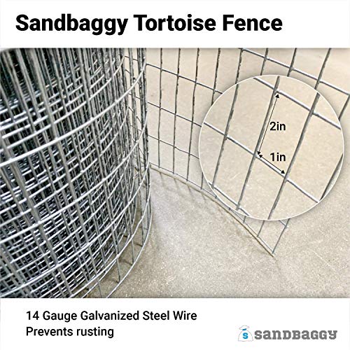 Sandbaggy Turtle & Tortoise Fence - 3 ft x 100 ft Galvanized Welded Wire Mesh Fencing (10 Rolls)