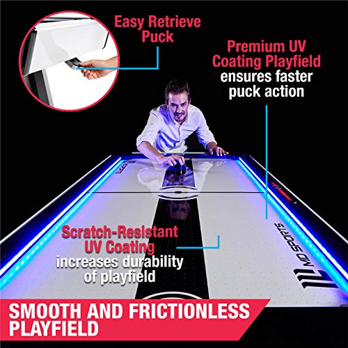 MD Sports Arcade Air Hockey Table White/Black/Gray