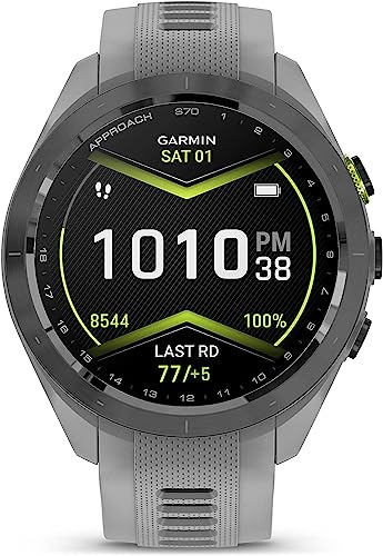 Garmin Approach S70 Golf GPS Watch Gray 42mm AMOLED Display
