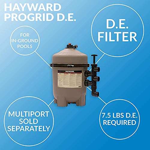 Hayward W3DE6020 ProGrid DE Pool Filter Gray