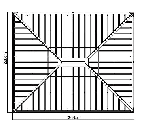 Sojag 500-7156980 Messina Hard Top Sun Shelter 10' x 12' Charcoal