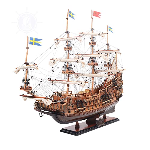 Old Modern Handicrafts Wasa Collectible Ship Model Natural Wood