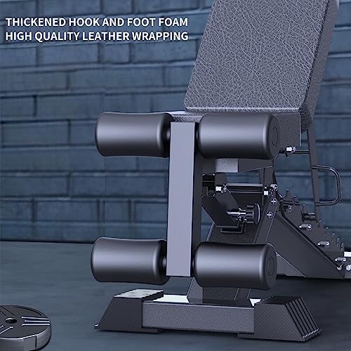 K KiNGKANG Adjustable Weight Bench 1100 LB Capacity Black